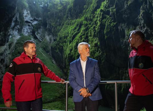 Návštěva prezidenta Petra Pavla v Punkevních jeskyních, 26. 9. 2023